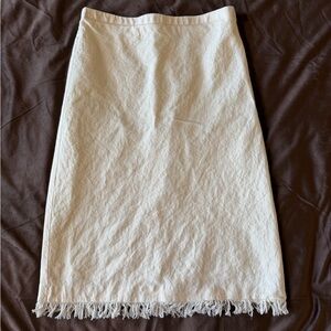 BCBGMaxAzria Cream Linen Skirt